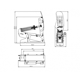 KIT PEDAL PRS 2 SPORT + BASE DE FIXAÇÃO