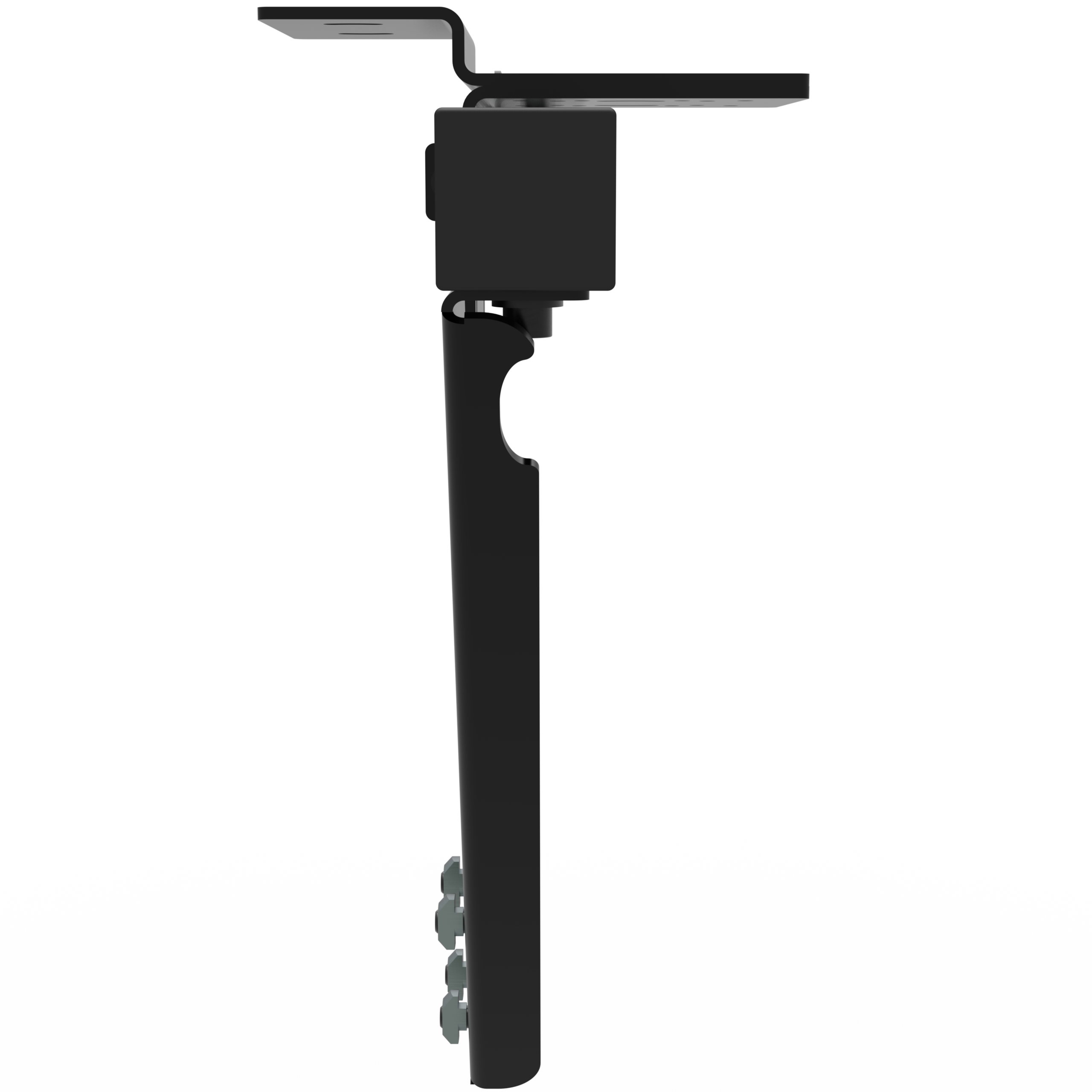 2 Suporte lateral em alumínio para câmbio e freio de mão