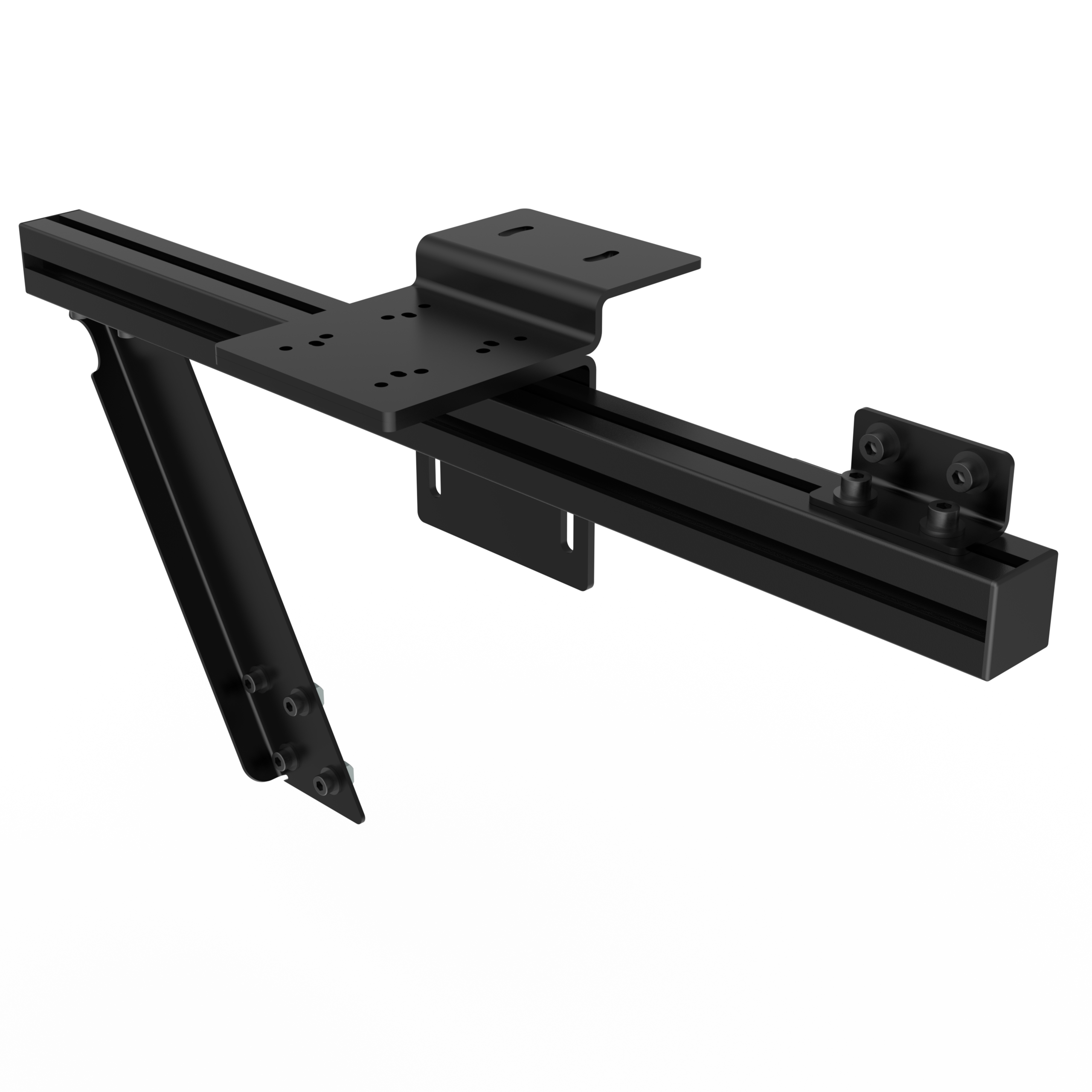 5 Suporte lateral em alumínio para câmbio e freio de mão