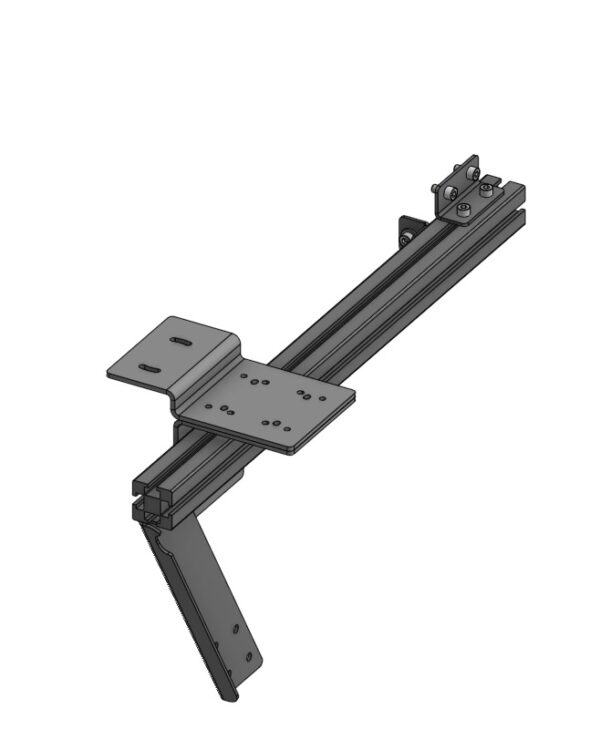 SUPORTE LATERAL EM BARRA DE ALUMINIO COM CHAPA PARA CAMBIO E FREIO DE MÃO